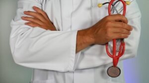 HealthTech industry — doctor with stethoscope