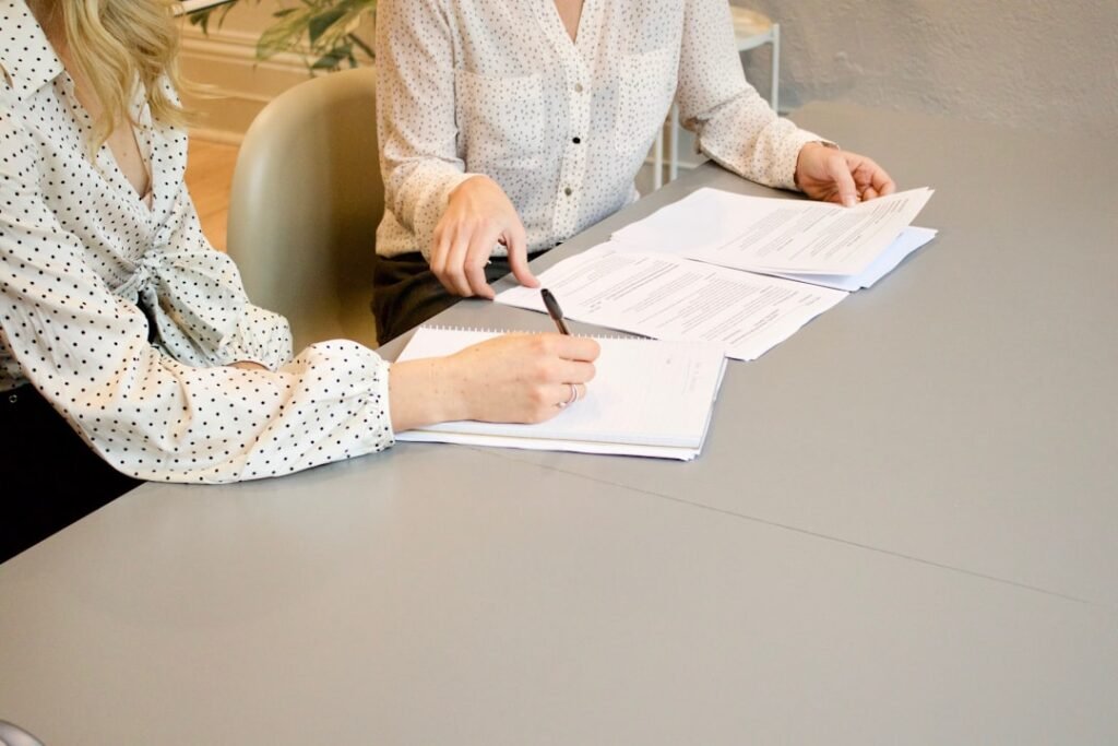 Founder in a consultation meeting evaluating a marketing agency
